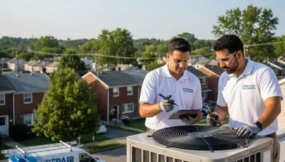 HVAC technician providing residential AC repair service in Philadelphia PA